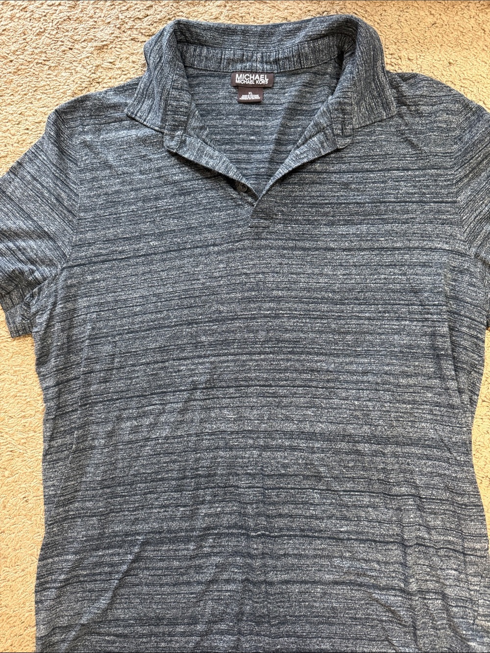 Michael Kors Men’s XL Charcoal Heather Polo New Never Worn